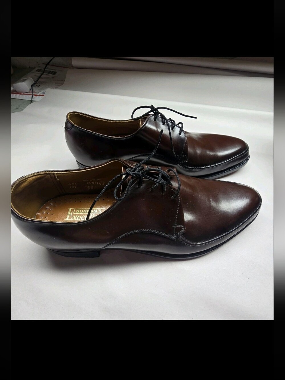 Dunham's Executives Balance Tread Brown Leather Dress Shoe Size 9 See Notes
